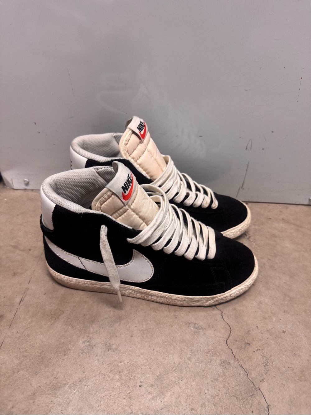 Nike Blazers Black and White High-Top Sneakers